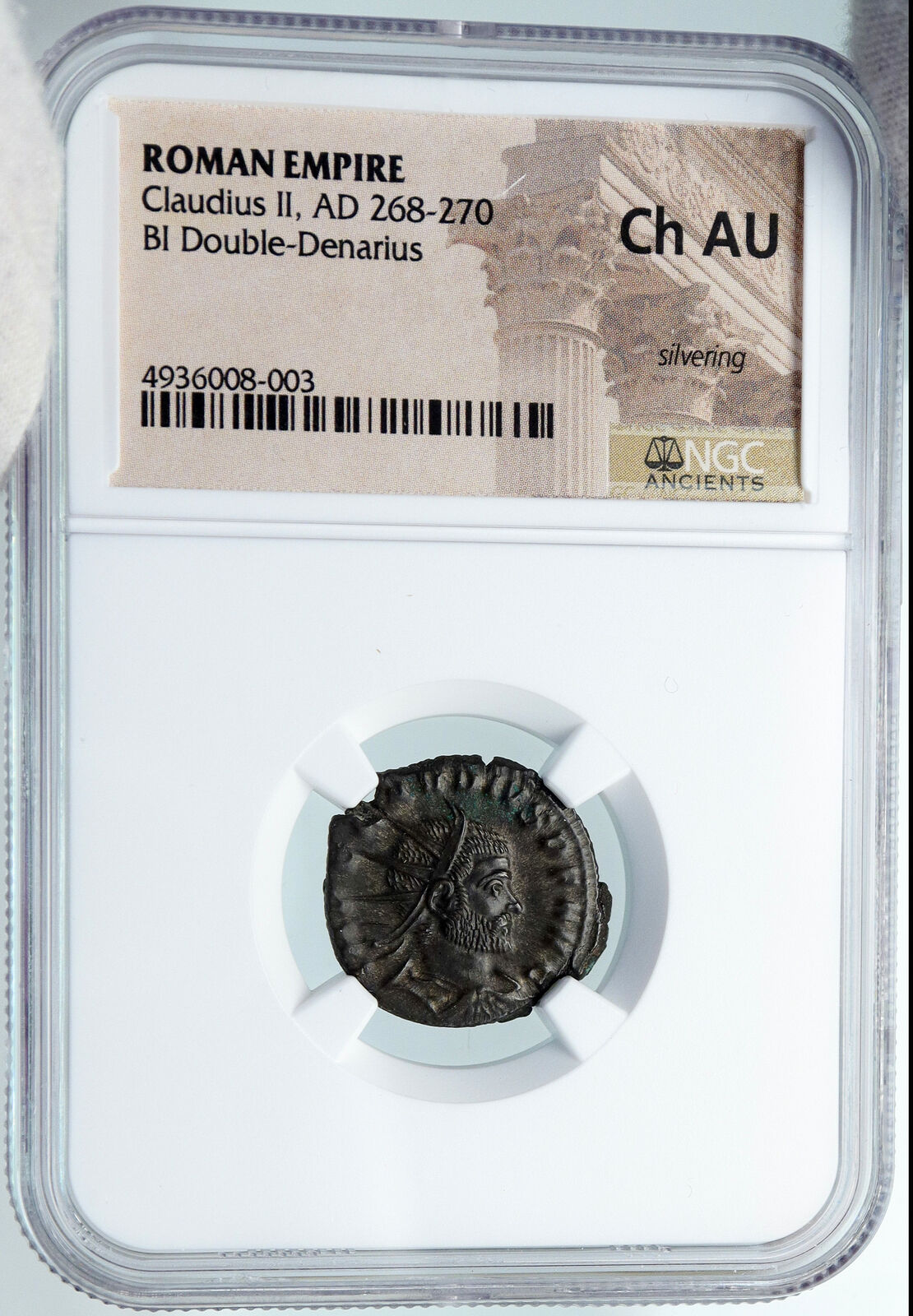 CLAUDIUS II Gothicus Antique Ancient 268AD Roman Coin Double Denarius NGC i88373