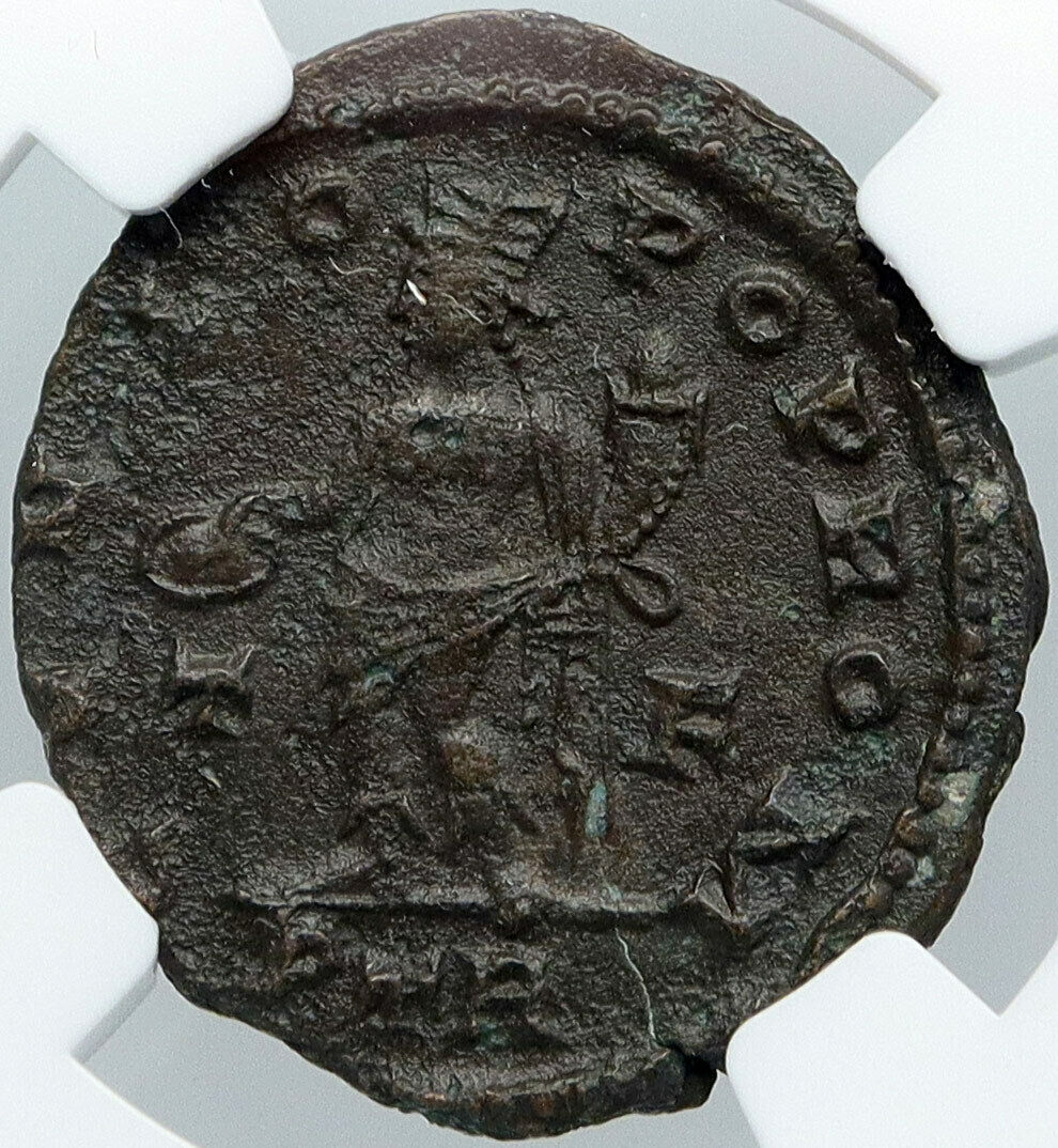 MAXIMINUS II Daia Authentic Ancient 310AD Trier OLD Roman Coin GENIUS NGC i88750