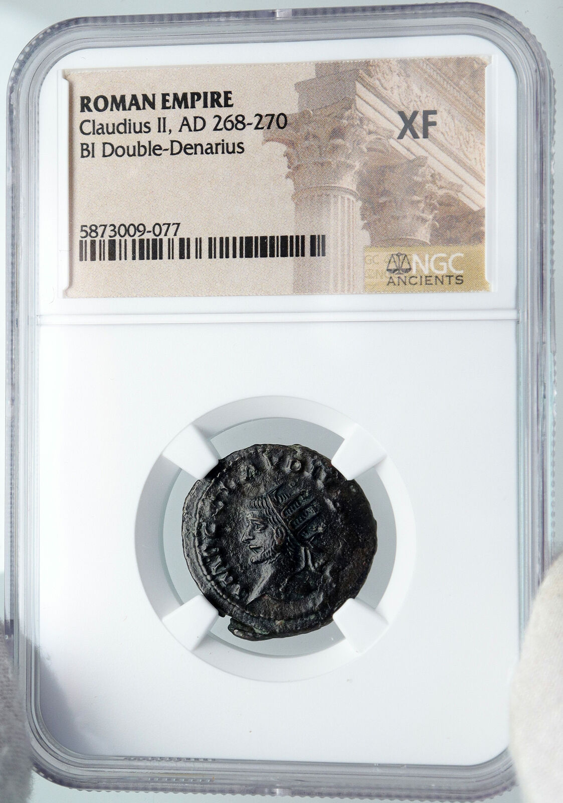 CLAUDIUS II Gothicus Antique Ancient 268AD Roman Coin Double Denarius NGC i88749