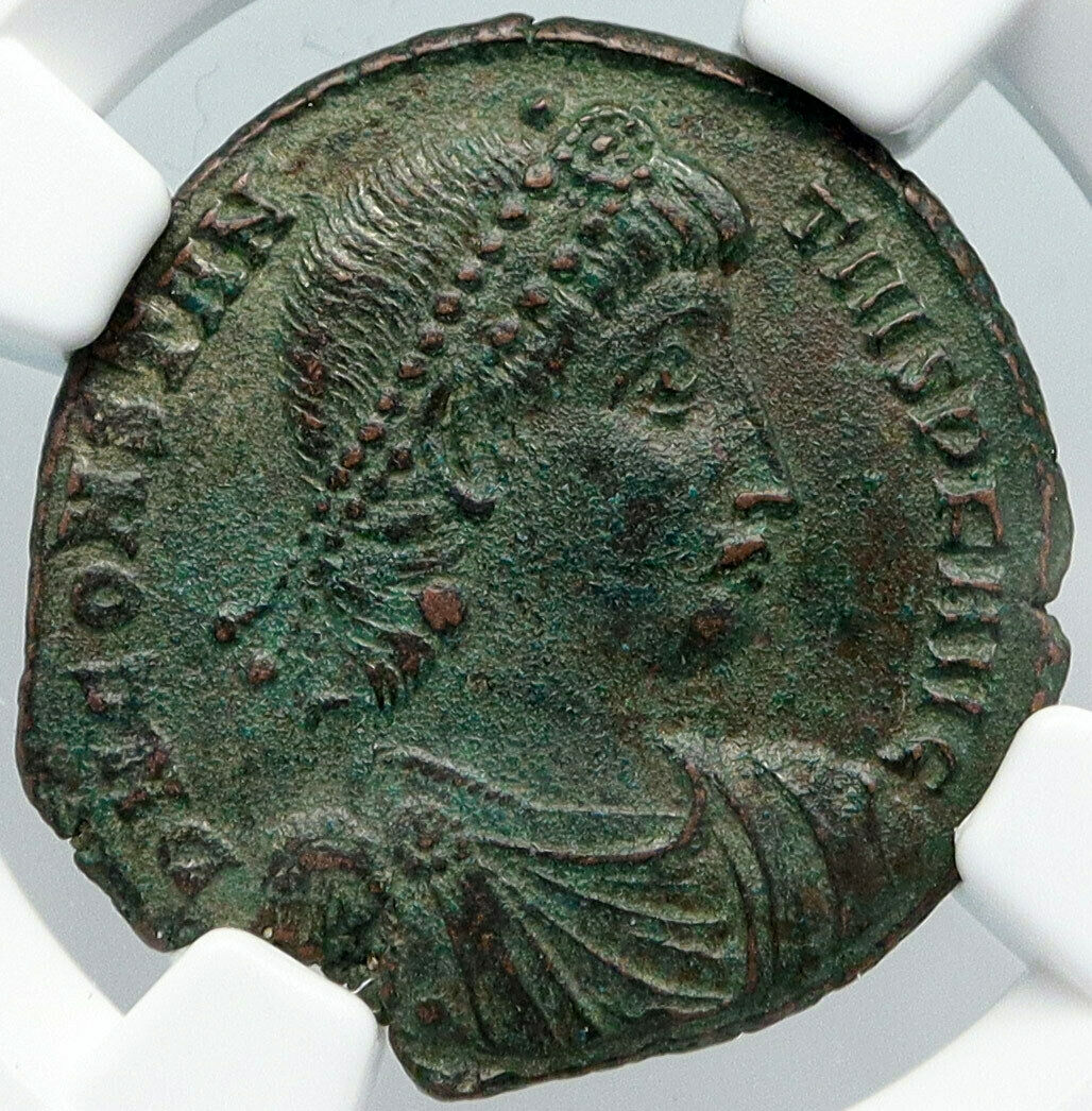 CONSTANTIUS II 337AD Constantinople Ancient OLD Roman Coin Wreath NGC i88707