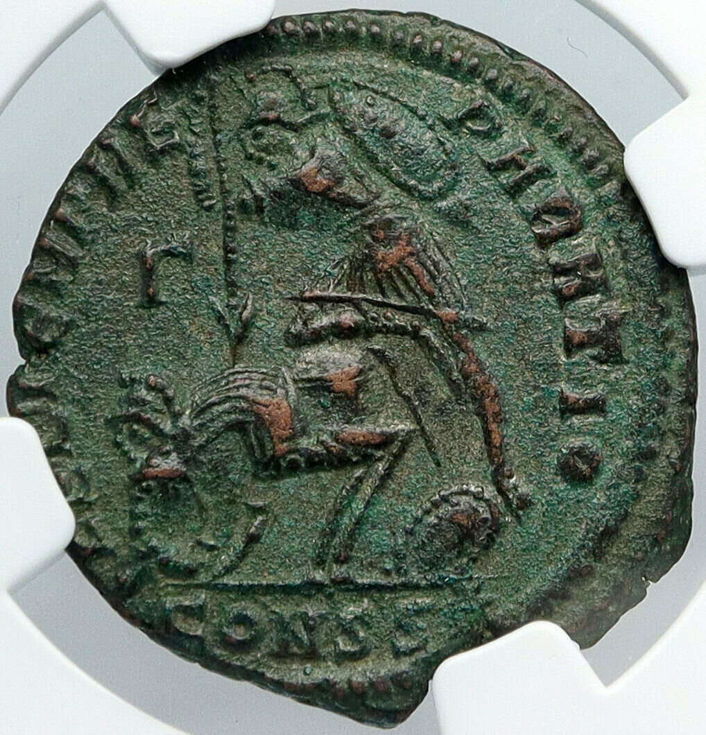 CONSTANTIUS II 337AD Constantinople Ancient OLD Roman Coin Wreath NGC i88707