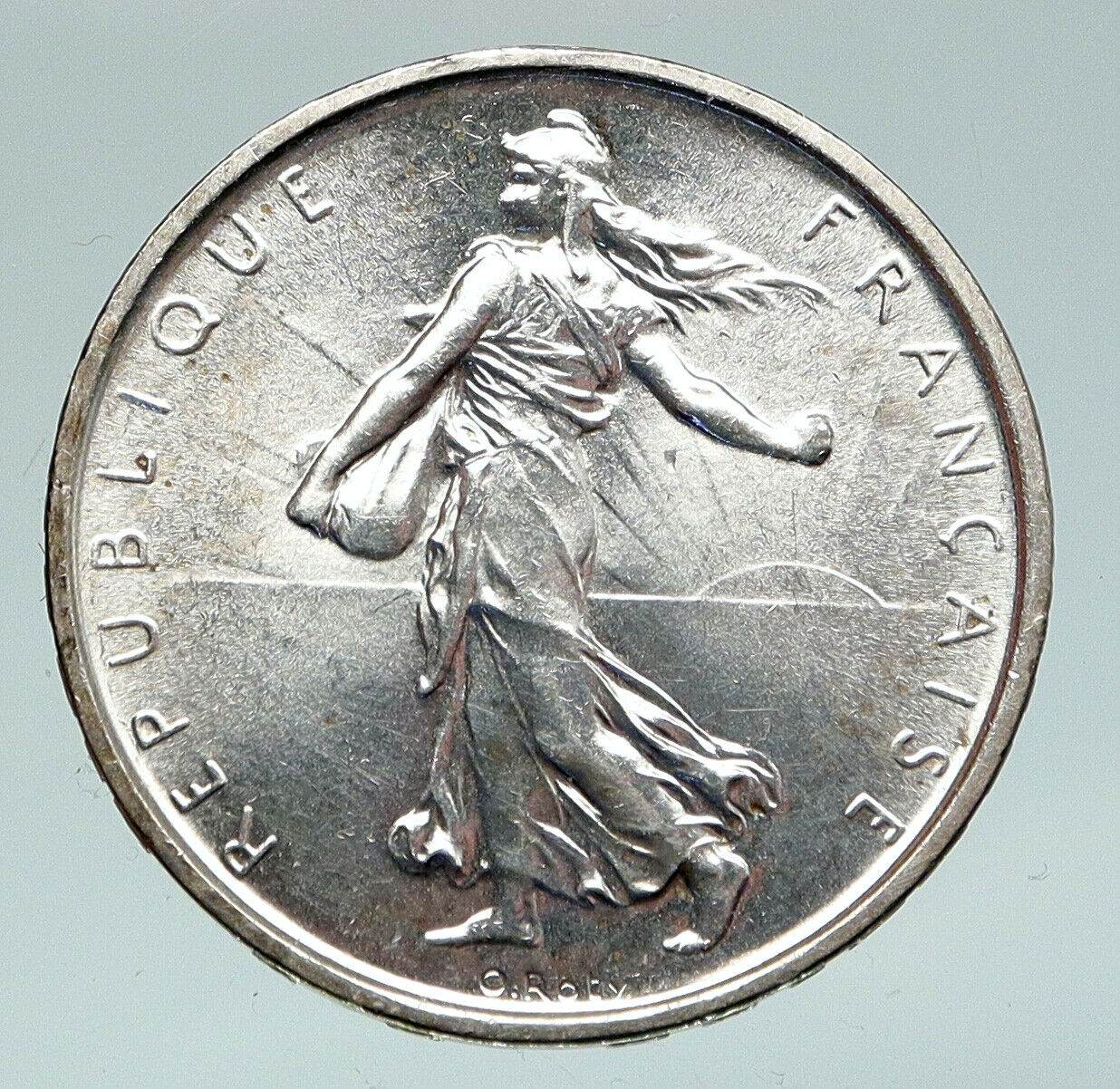 1964 FRANCE La Semeuse French SOWER WOMAN Old LARGE Silver 5 Francs Coin i91144