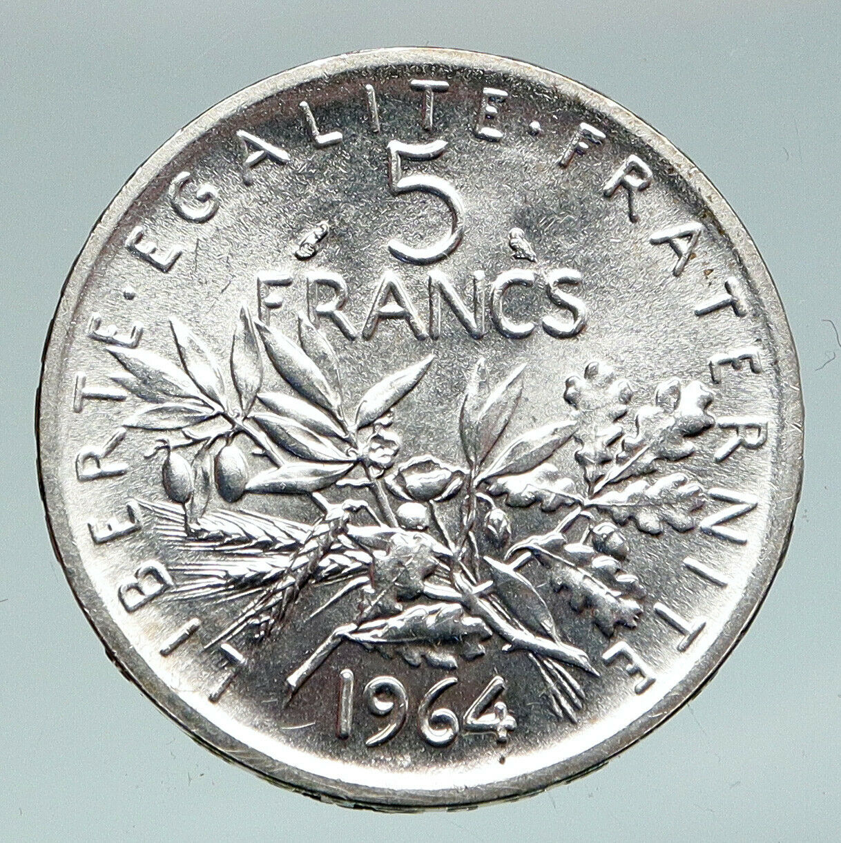 1964 FRANCE La Semeuse French SOWER WOMAN Old LARGE Silver 5 Francs Coin i91144