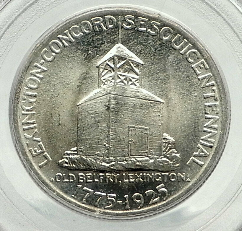 LEXINGTON CONCORD BATTLE Commemorative Silver Half Dollar US Coin PCGS i76420