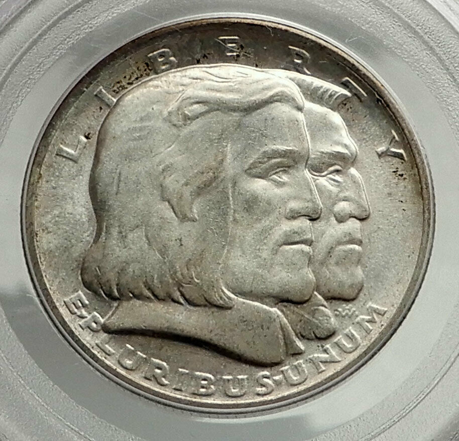 1936 LONG ISLAND Dutch Indian Silver Commemorative Half Dollar Coin PCGS i76442