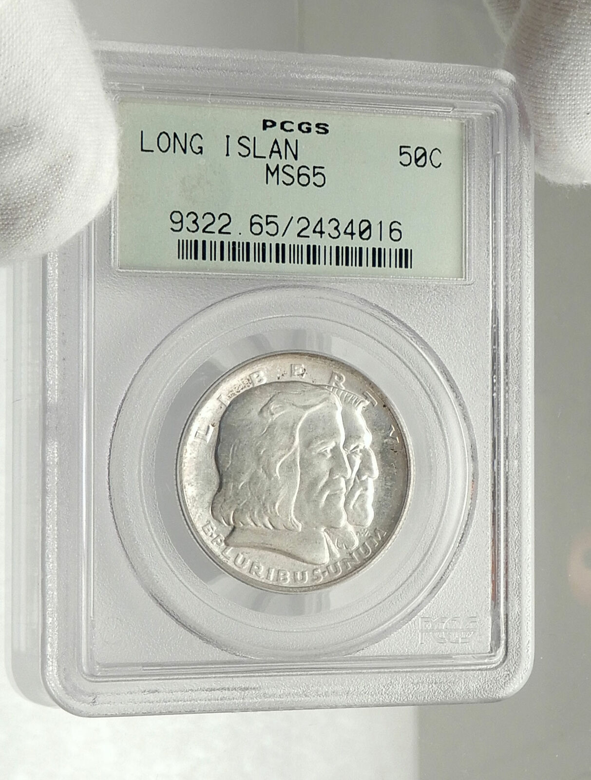 1936 LONG ISLAND Dutch Indian Silver Commemorative Half Dollar Coin PCGS i76442