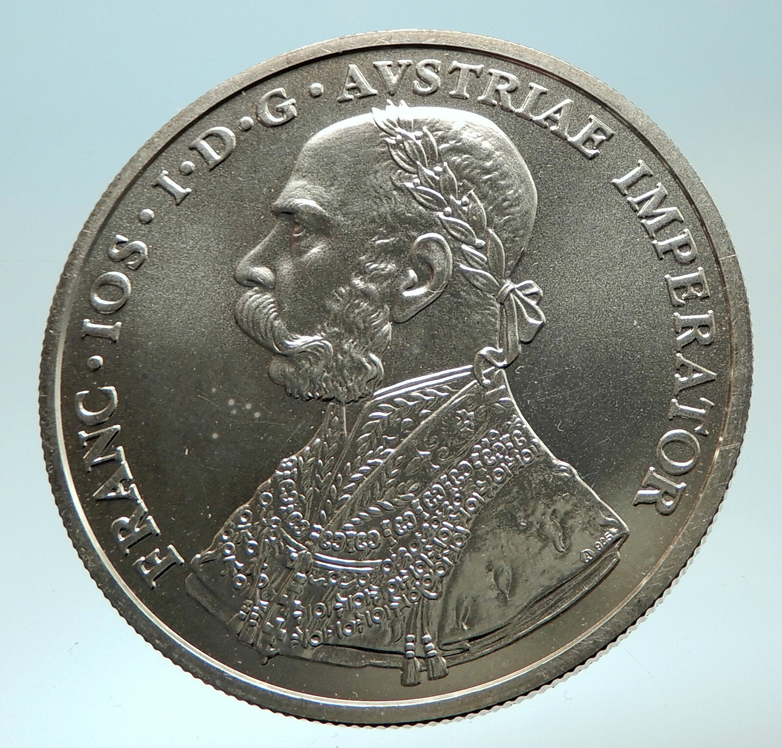 2001 AUSTRIA w KING FRANZ JOSEPH I Genuine Silver 10 Kreuzer Fantasy Coin i76615