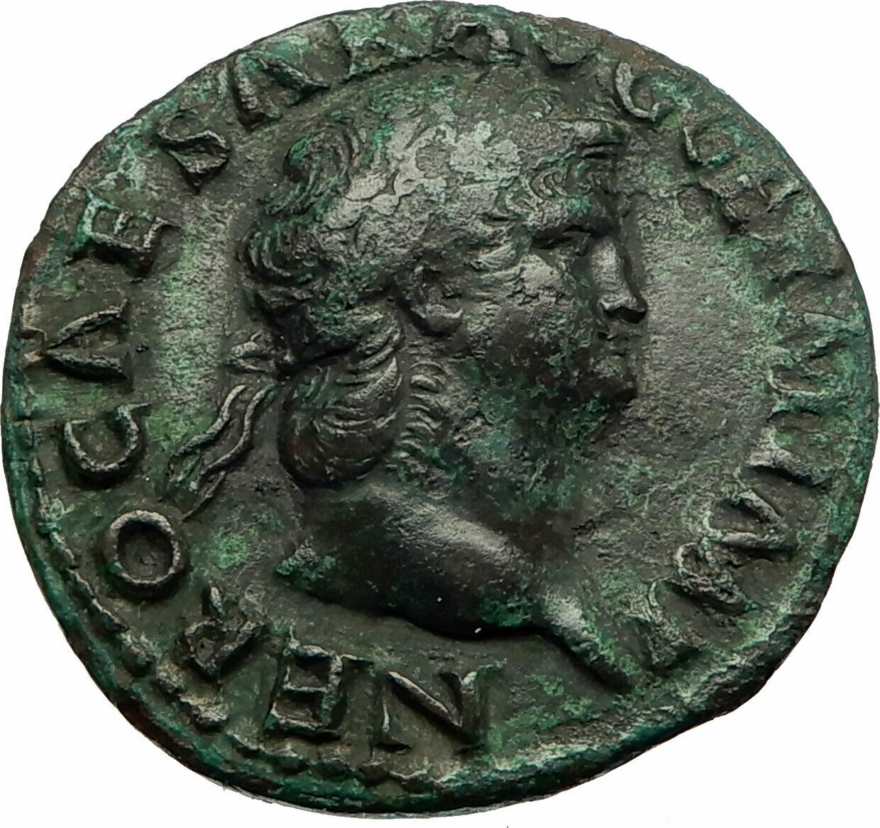 NERO Authentic Ancient 65AD Rome Genuine Original Roman Coin w VICTORY i76857