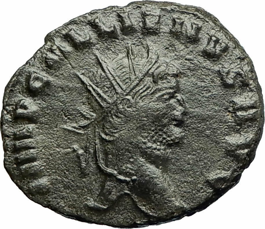 GALLIENUS Genuine 267AD Rome Authentic Ancient Roman Coin w ANTELOPE i77187