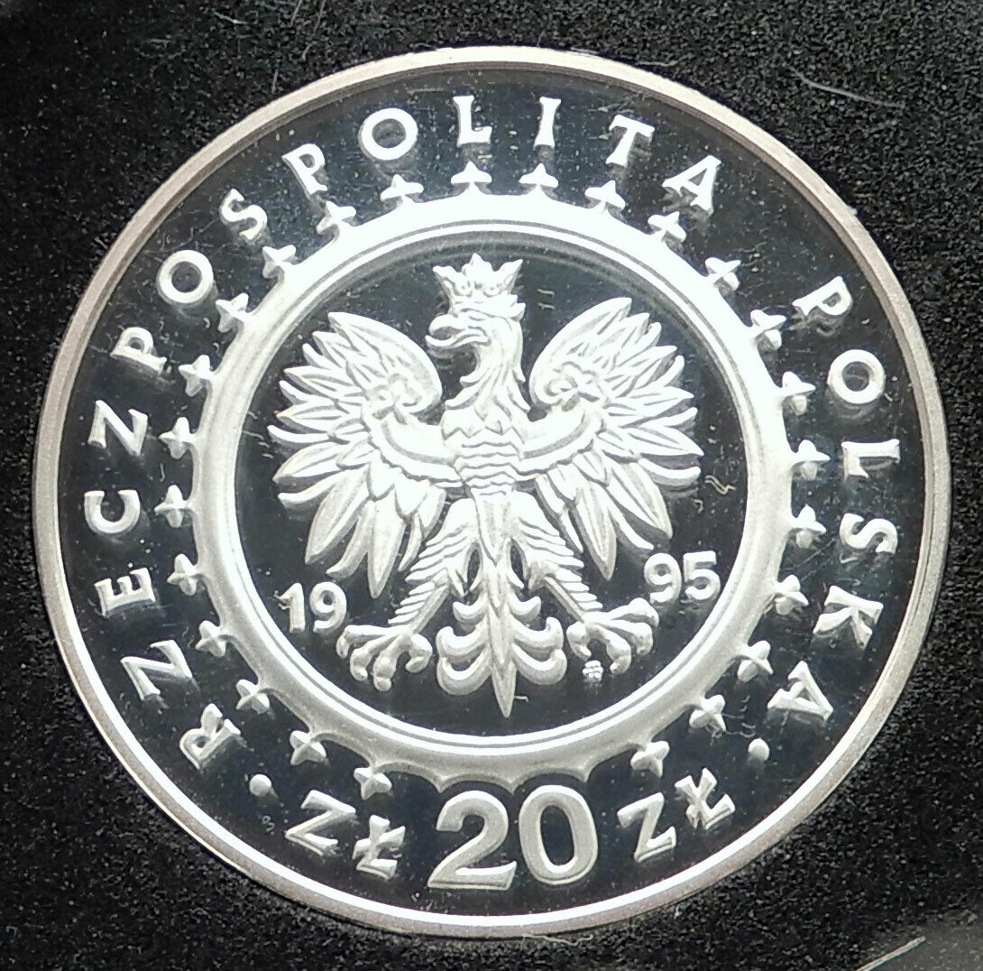 1995 POLAND Polish Palace Łazienki Genuine Silver Proof 20 Zlotych Coin i76310