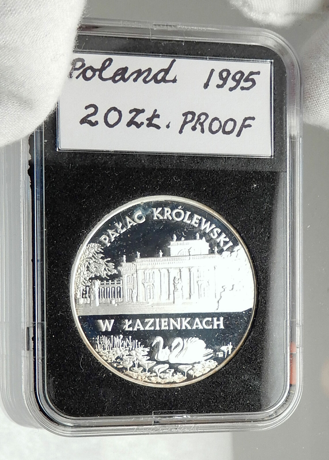 1995 POLAND Polish Palace Łazienki Genuine Silver Proof 20 Zlotych Coin i76310