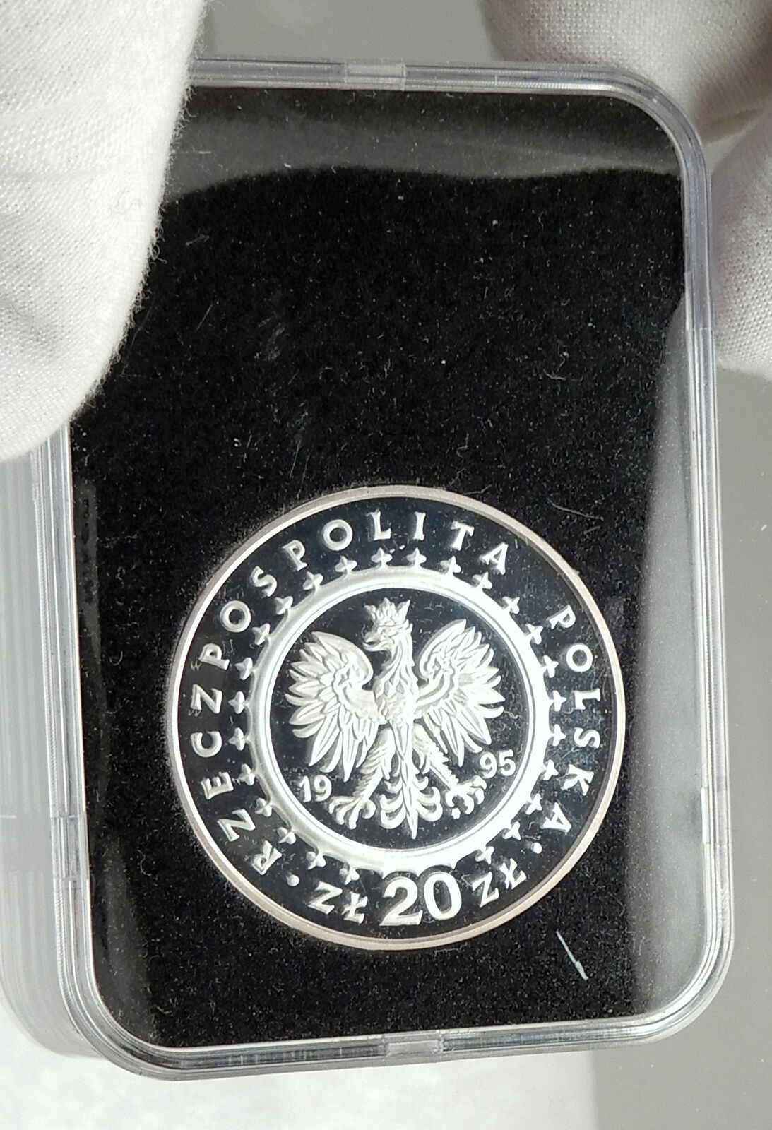 1995 POLAND Polish Palace Łazienki Genuine Silver Proof 20 Zlotych Coin i76310