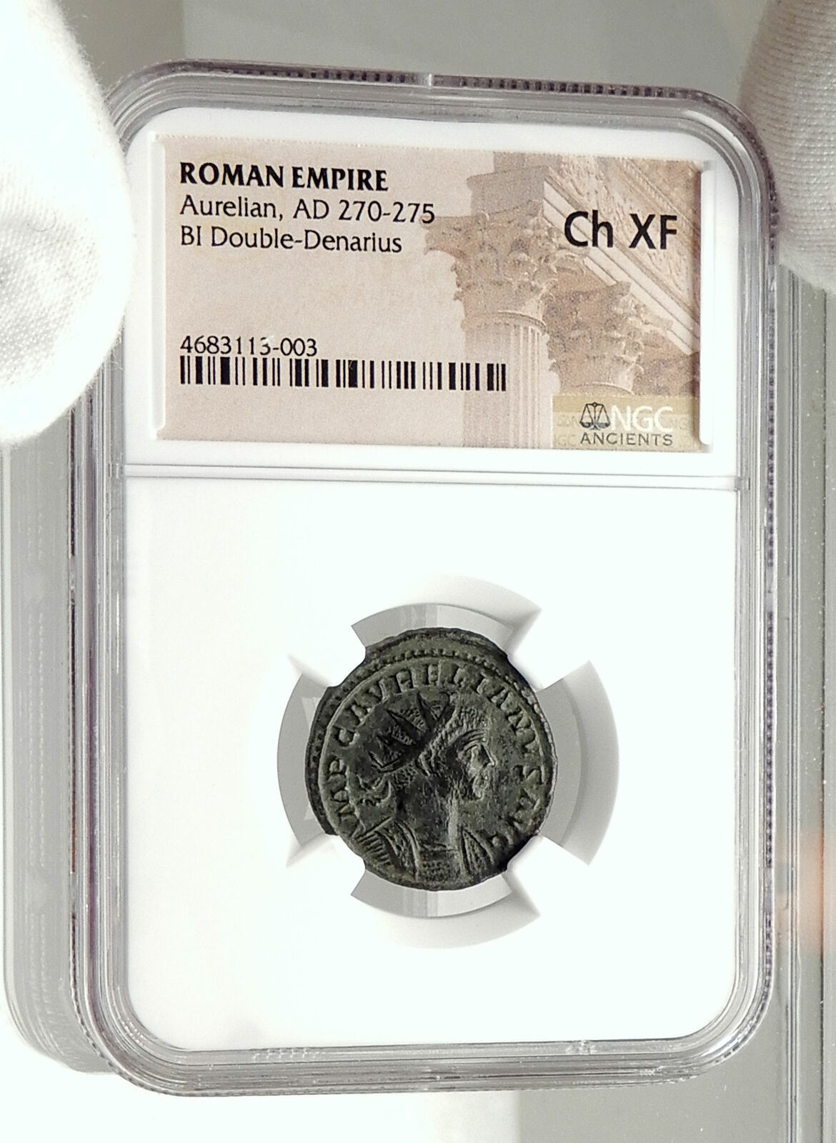 AURELIAN Authentic 275AD CONQUEST of LYONS LUGDUNUM Rare Roman Coin NGC i76297