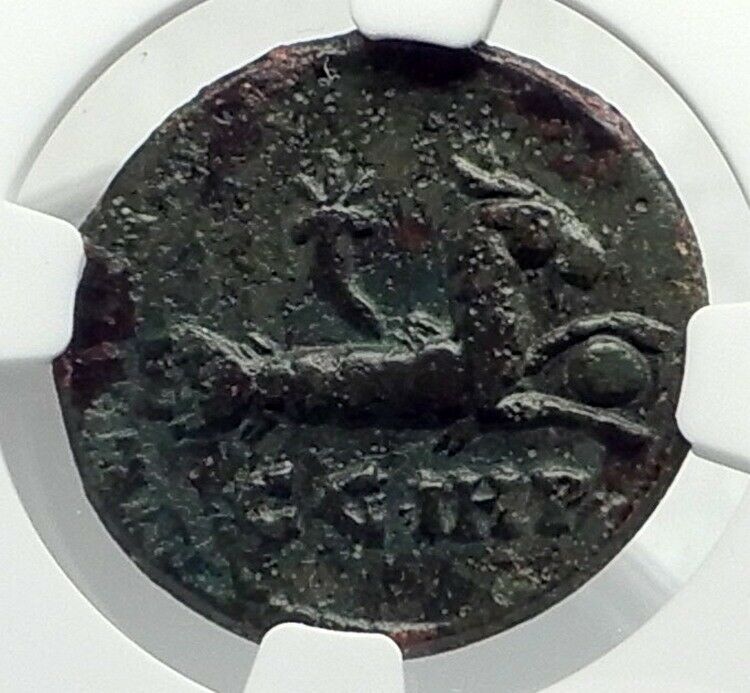 MACRINUS 217AD Parium MYSIA Authentic Ancient Roman Coin CAPRICORN NGC i77405