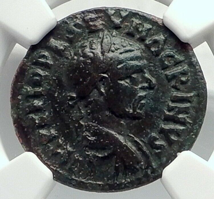 MACRINUS 217AD Parium MYSIA Authentic Ancient Roman Coin CAPRICORN NGC i77405