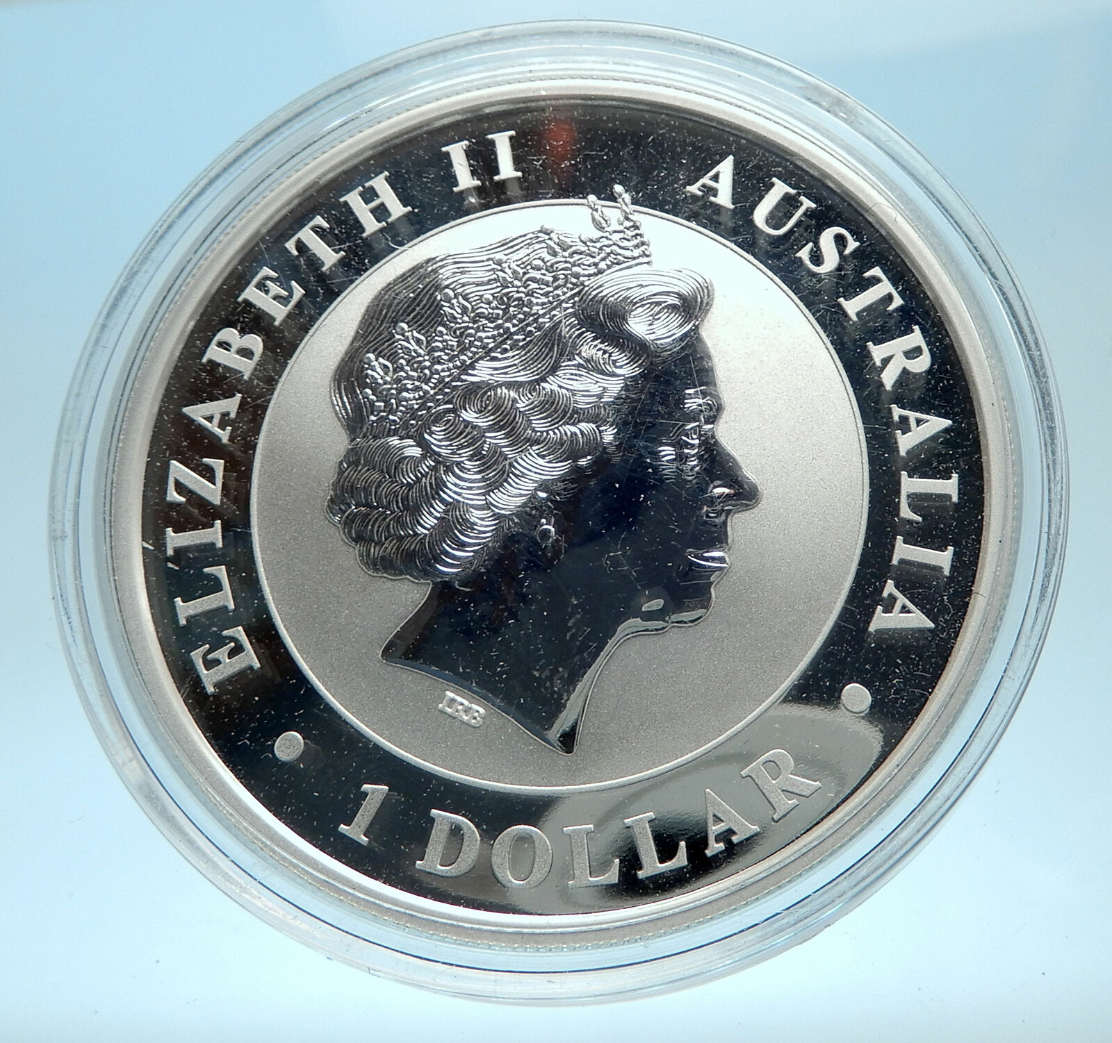 2015 AUSTRALIA UK Queen Elizabeth II KOALA Genuine Antique Silver $ Coin i77554