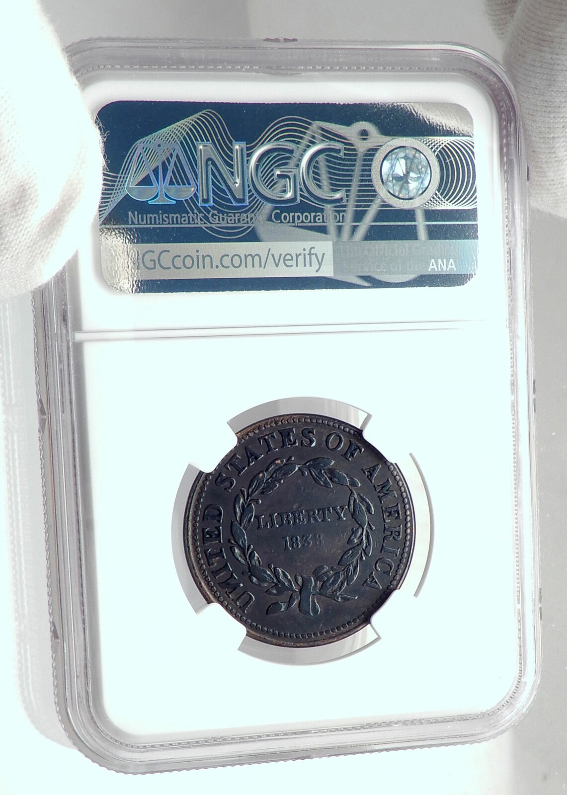 1838 US Pre- CIVIL WAR Hard Times NYC ANTI SLAVERY ABOLITIONIST Token NGC i80917