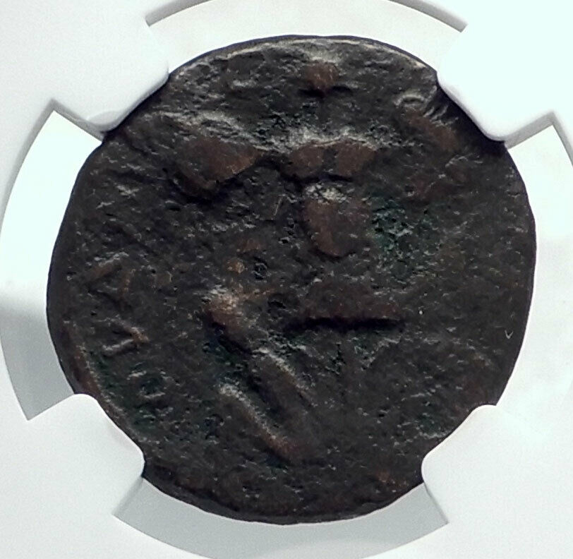 TITUS Very Rare JUDAEA CAPTA Issue of CAEASAREA in JUDAEA Roman Coin NGC i80953