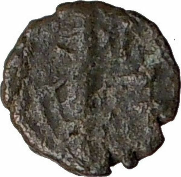 LEO I 457AD Rare Authentic Ancient Roman Coin Verina w cross i20748