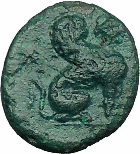 Gergis in Troas 350BC Very rare Ancient Greek Coin Sphinx Sibyl i33824