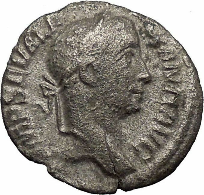 Severus Alexander 228AD Ancient Silver Roman Coin Virtus Valour w spear i32975