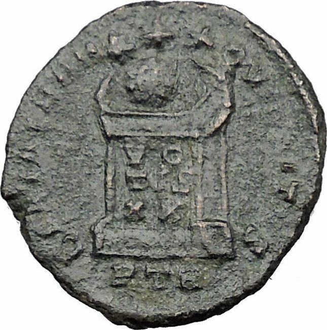 Constantine I The Great 318AD Trier mint Ancient Roman Coin Altar i32448