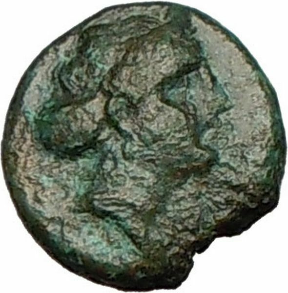 GREEK City 250BC Ancient Greek Coin APOLLO Eagle on Thunderbolt i24929