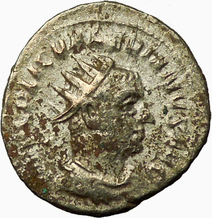 Valerian I Father of Gallienus Silver Ancient Roman Coin Jupiter Cult i34940