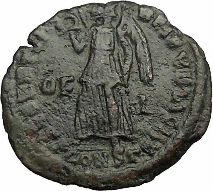 VALENTINIAN I 364AD OF/I RARE Ancient Roman Coin Nike Victory Angel i32834