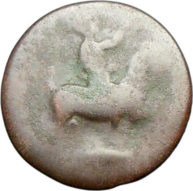 Himera in Sicily 420BC Ancient Greek Coin Naked youth on goat Nike i28135