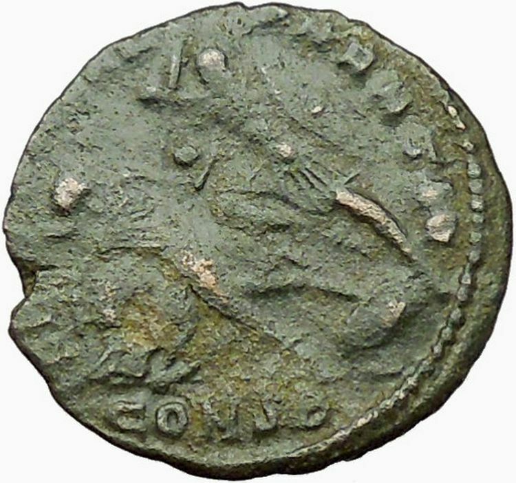 CONSTANTIUS GALLUS 351AD Roman Ancient Coin BATTLE Soldier Horse man i34926