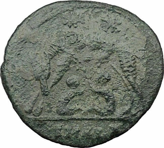 Constantine I The Great Ancient Roman Coin Romulus & Remus "Mother" wolf i32303