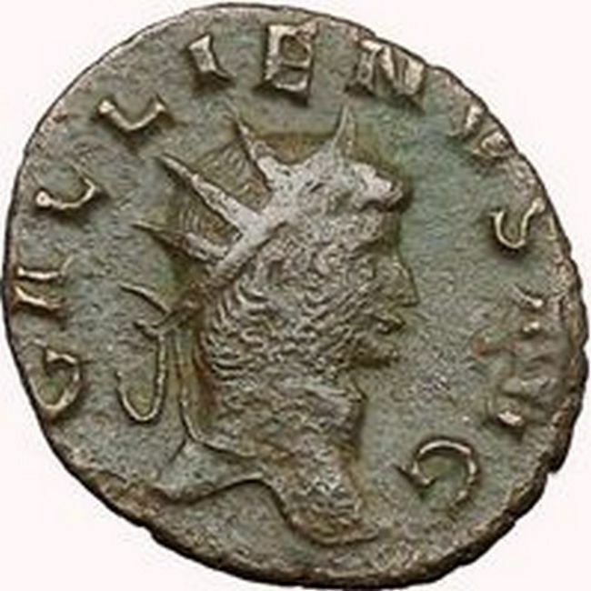 GALLIENUS son of Valerian I Ancient Roman Coin PEACE Goddess Cult i33935