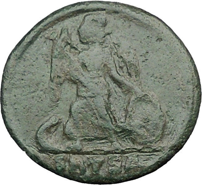 Constantine I The Great founds Constantinople Ancient Roman Coin Nike i32477