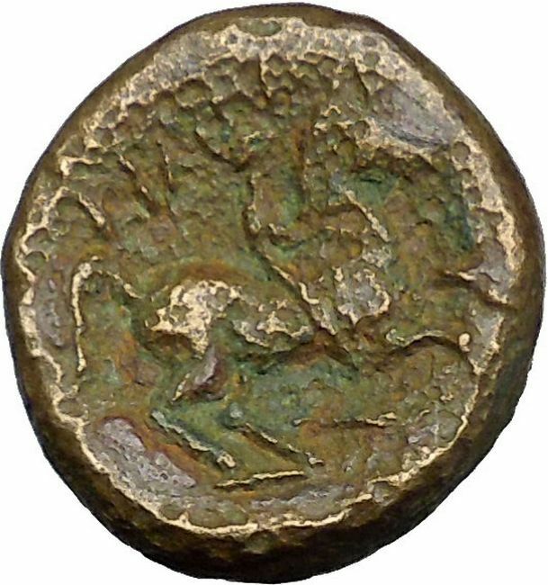 Philip II Alexander the Great Dad OLYMPIC GAMES Ancient Greek Coin Horse i34216