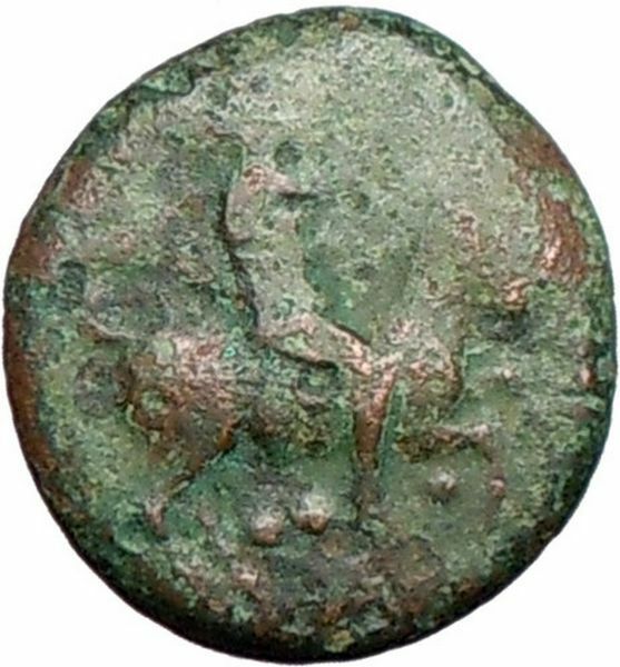 HIMERA Sicily 420BC Pan on Goat w Shell & Nike RARE Ancient Greek Coin i26935