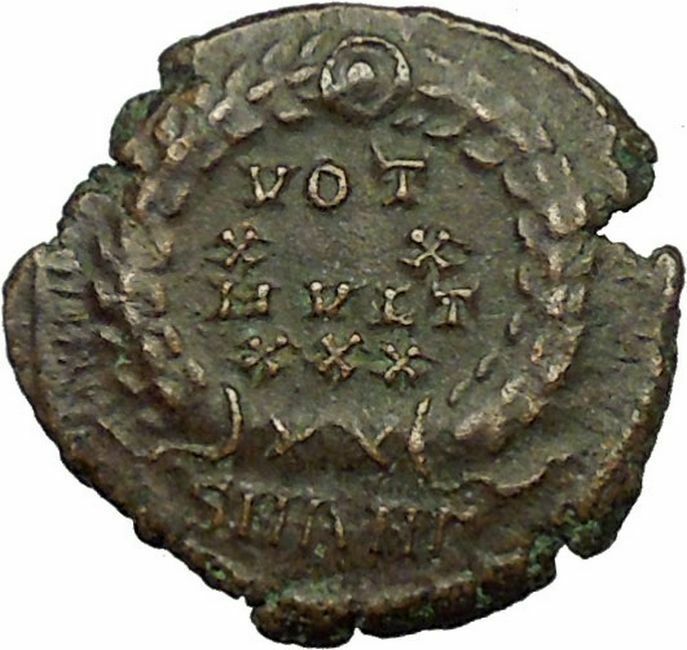 CONSTANTIUS II Constantine the Great son Roman Coin Wreath of success i34833