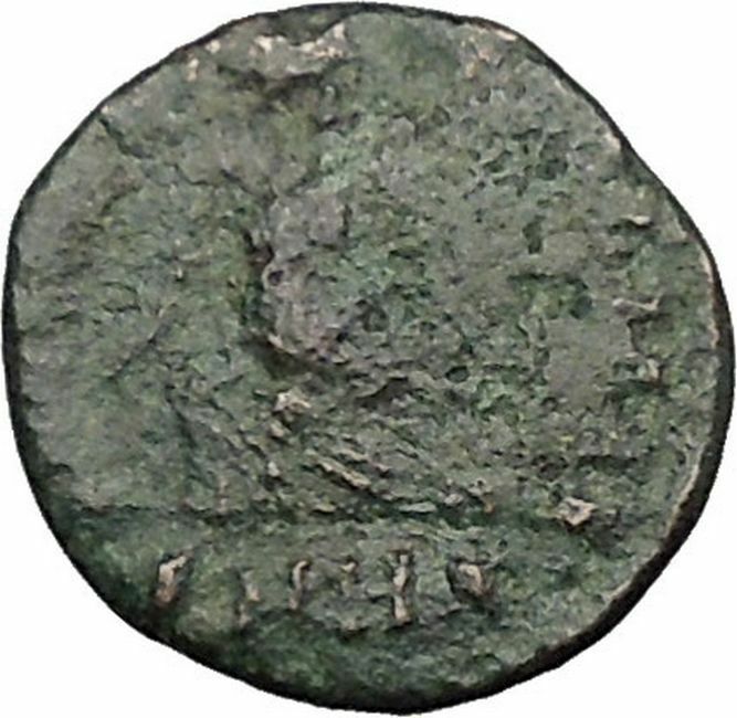 AELIA FLACILLA 378AD Ancient Rare Roman Coin VICTORY CHI-RHO Christ monog i32805