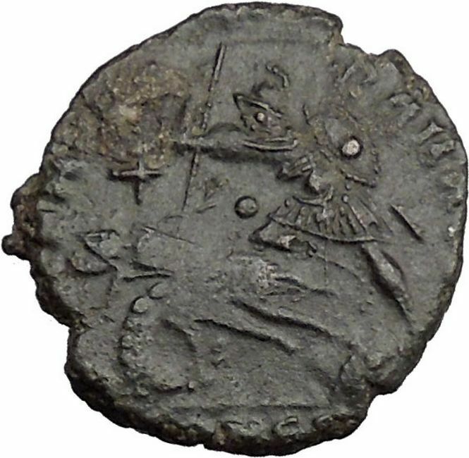 CONSTANTIUS GALLUS 351AD Roman Ancient Coin BATTLE Horse man i33258