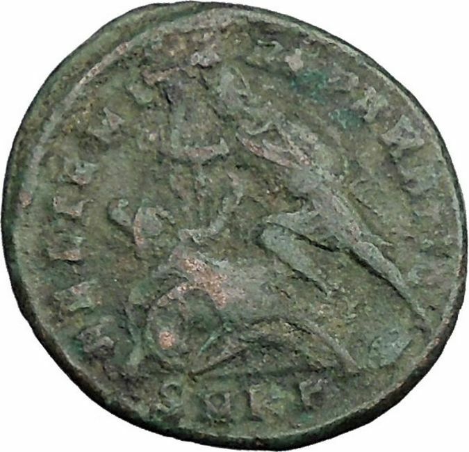 CONSTANTIUS GALLUS 351AD Roman Ancient Coin BATTLE Horse man i33048