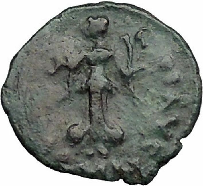 THEODOSIUS II 425AD Ancient Roman Coin Nike w two wreath of success i32841