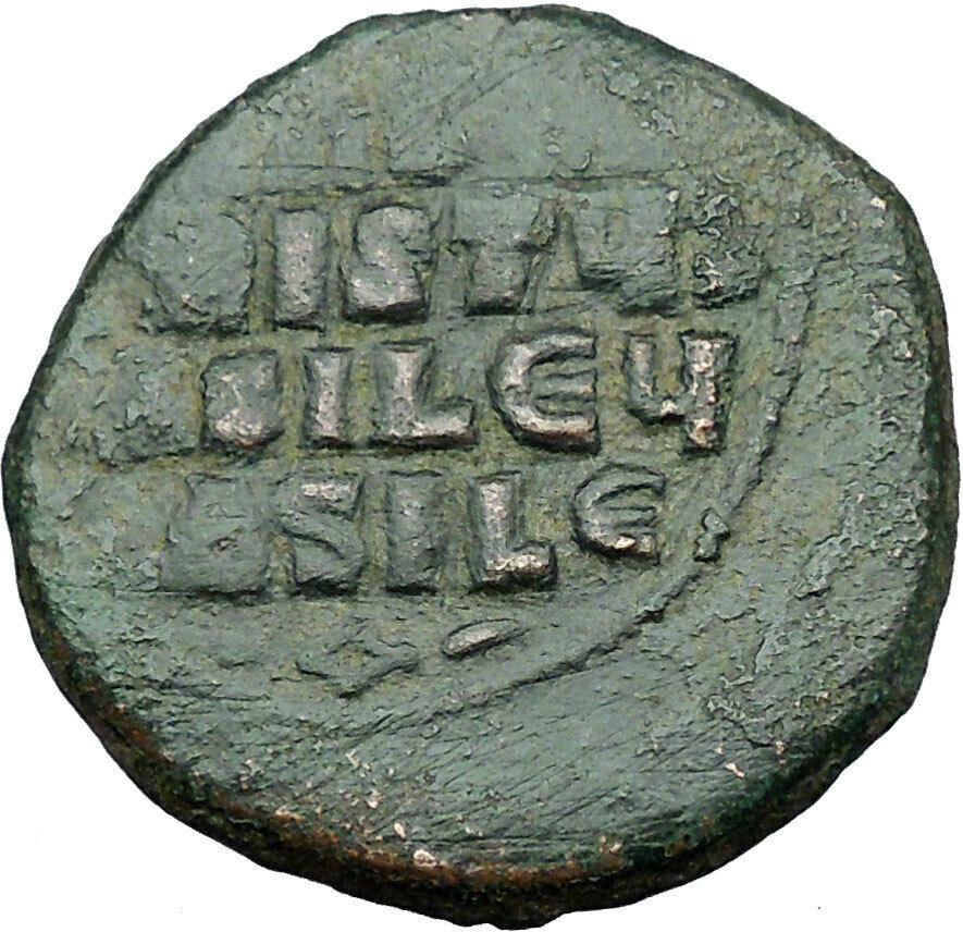 JESUS CHRIST Class A2 Anonymous Ancient 1028AD Byzantine Follis Coin i34187