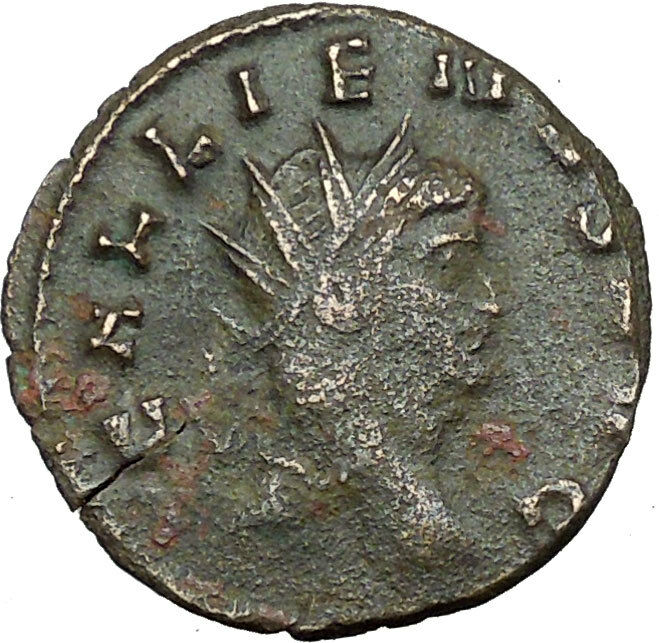 GALLIENUS son of Valerian I Authentic Ancient Roman Coin Antelope i34275