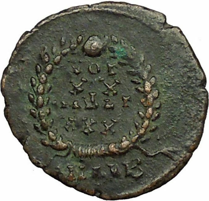 CONSTANTIUS II Constantine the Great son Roman Coin Wreath of success i34835