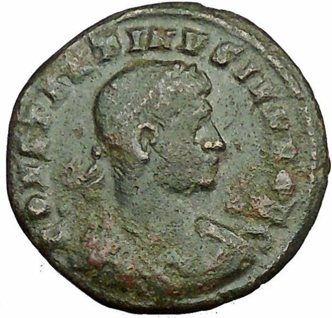 CONSTANTINE II Constantine the Great son Roman Coin Military camp gate i34110