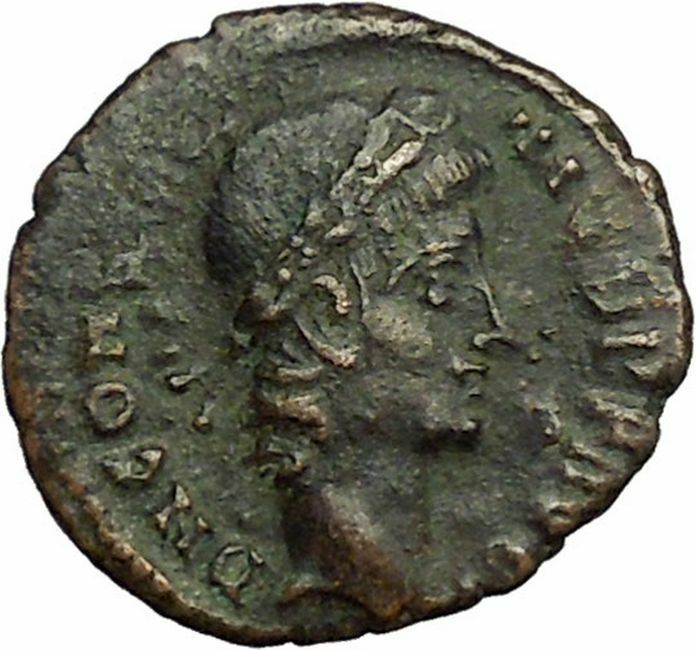 CONSTANTIUS II Constantine the Great son Roman Coin Wreath of success i34835