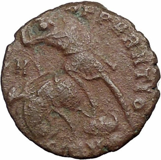 CONSTANTIUS II Constantine the Great son Ancient Roman Coin Horse man i33345