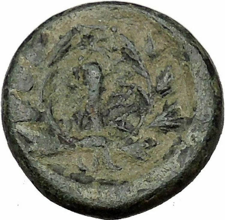 Sardes in Asia Minor 133BC Ancient Greek Coin Apollo Club within Wreath i35823