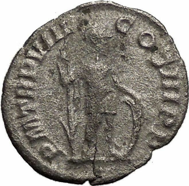 Severus Alexander 228AD Ancient Silver Roman Coin Virtus Valour w spear i32975