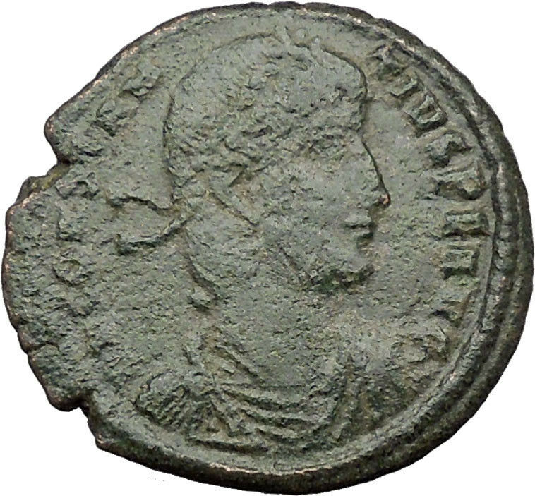 CONSTANTIUS II Constantine the Great son Roman Coin Christ monog Labarum i32157